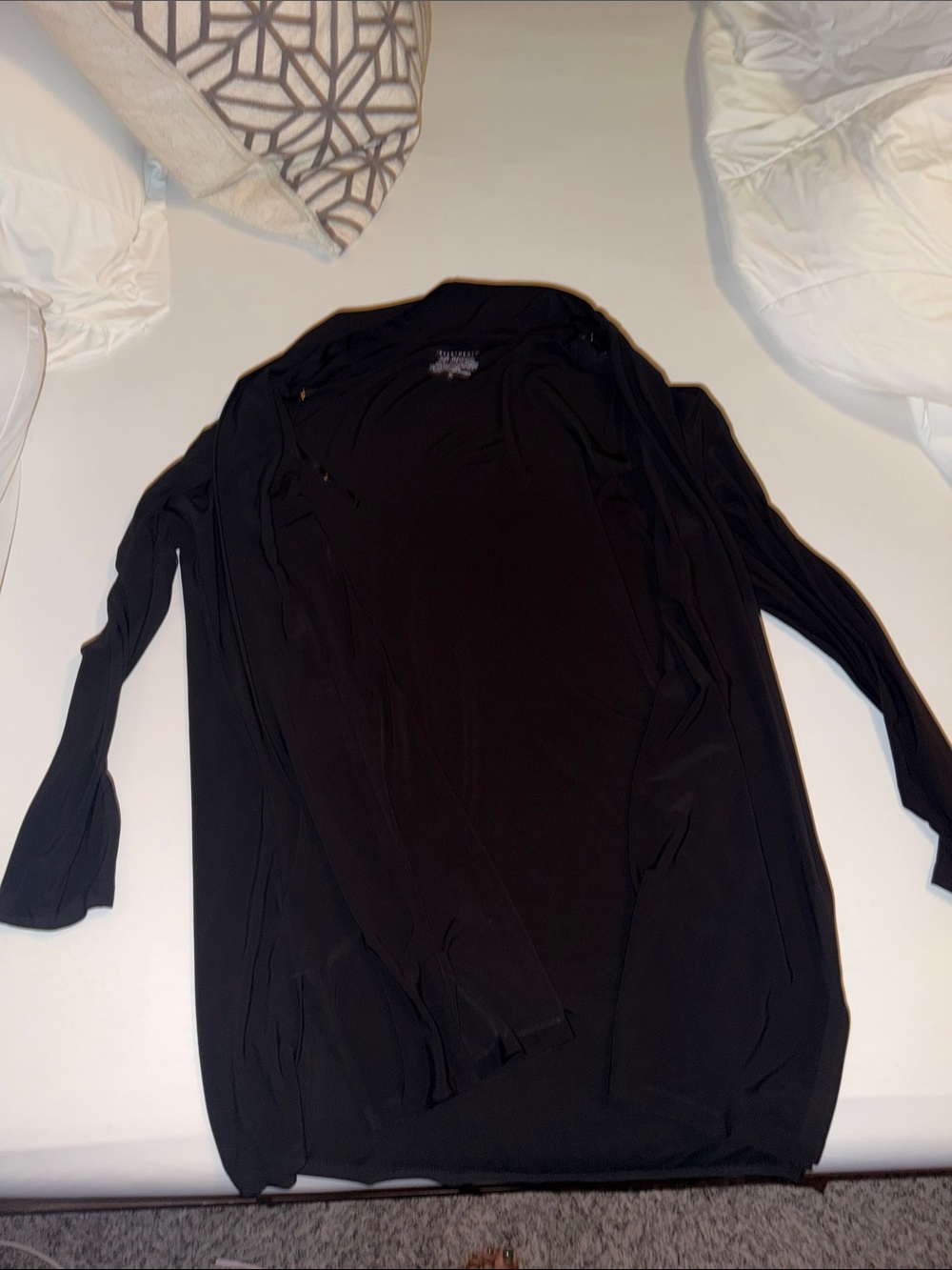 Black Women’s Lightweight Open-Front Sweater